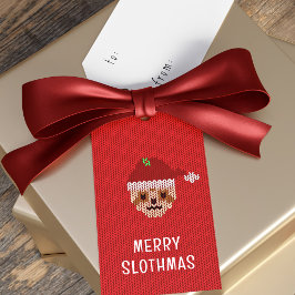 Sloth Merry Slothmas Juletiketters Presentetikett