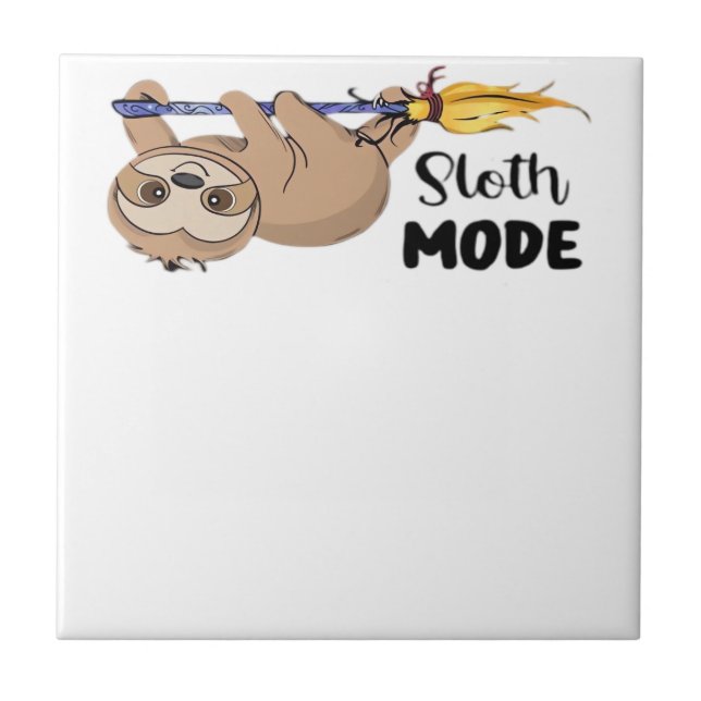 Sloth Mode Classic T-shirt Kakelplatta (Framsidan)