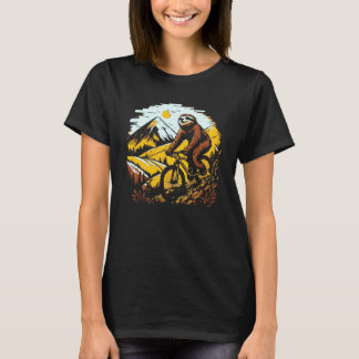 Sloth Mountains Biker Slow Bike and Bicycle T Shirt