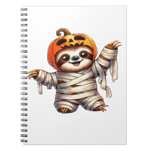 Sloth Mummy Halloween Classic T-Shirt Anteckningsbok