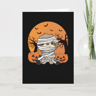Sloth Mummy Pumpkin Sloths Happy halloween Kort
