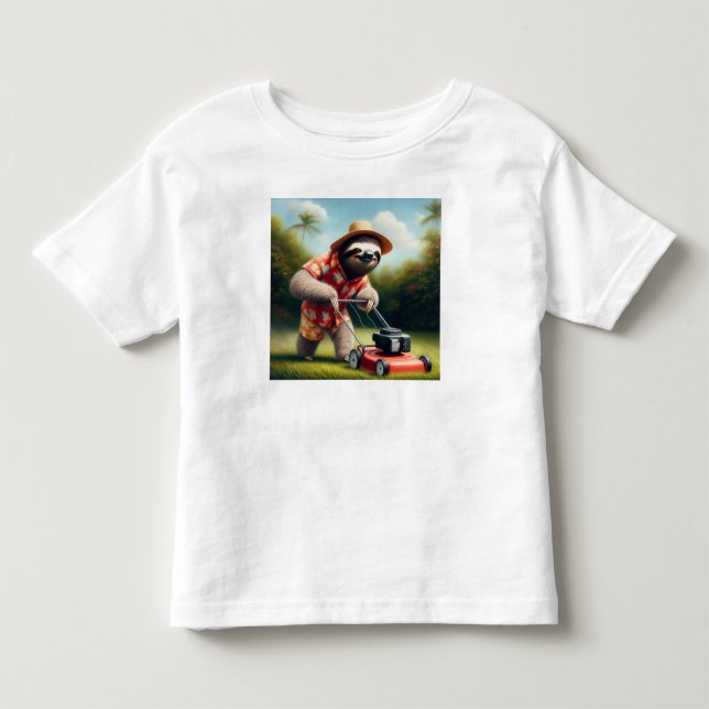 Sloth Mwing Gräsmatta T Shirt (Framsida)