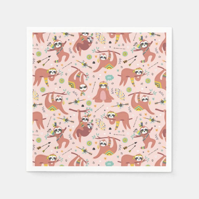 Sloth Napkins Pappersservett (Framsidan)