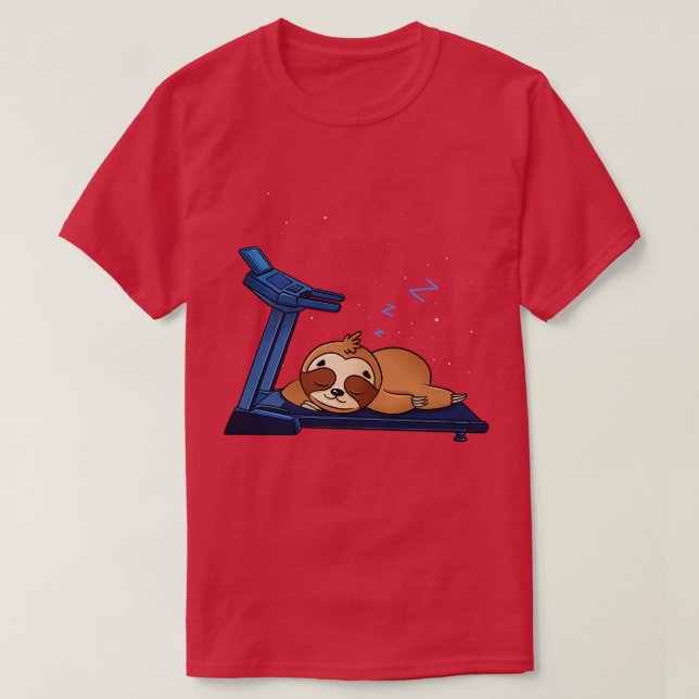 Sloth Napping på en trekvarn T Shirt (Design framsida)