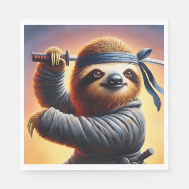 Sloth Ninja Pappersservett (Framsidan)