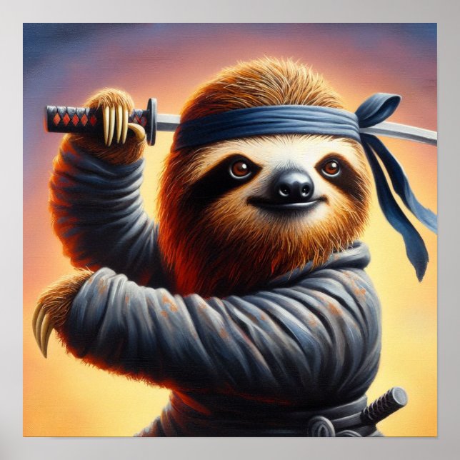 Sloth Ninja Poster (Framsidan)