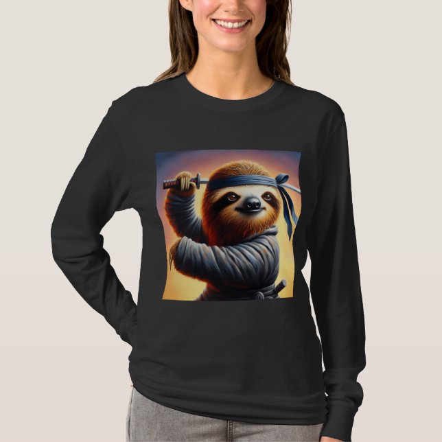 Sloth Ninja T Shirt (Framsida)