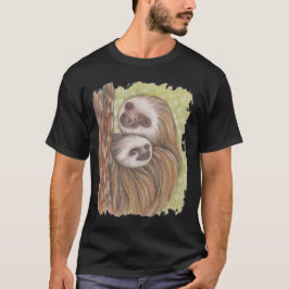 Sloth och Baby Black T-Shirt