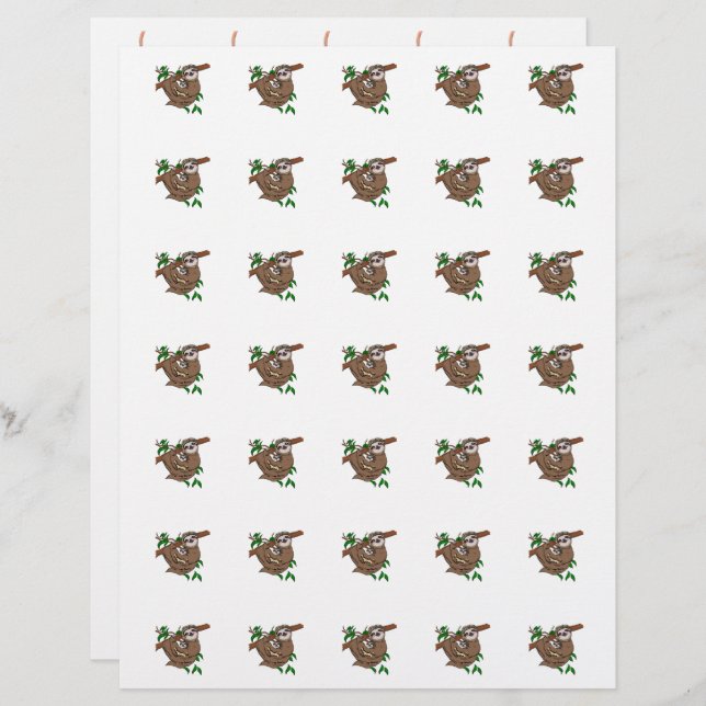 Sloth och Koala har en liten dubbelsidig design (Fram/baksida)