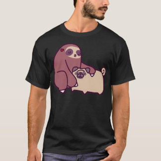 Sloth och Pug T Shirt