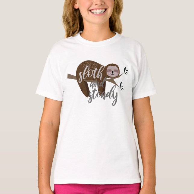 Sloth och Steady T Shirt (Framsida)