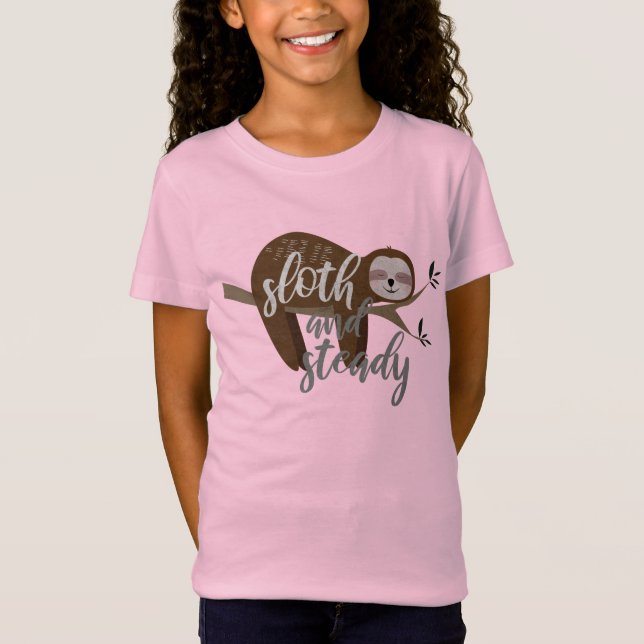 Sloth och Steady T-Shirt (Framsida)