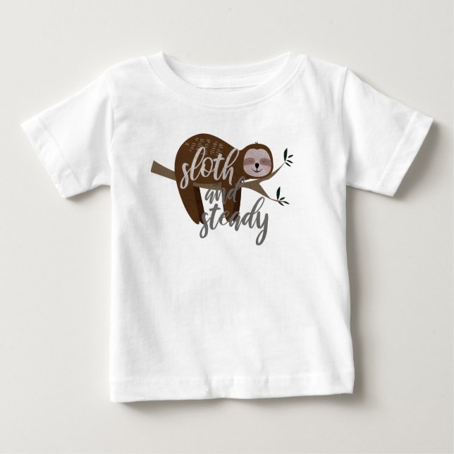 Sloth och Steady T Shirt (Framsida)