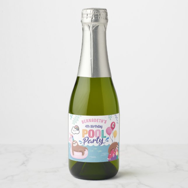 Sloth och Unicorn, sommarfödelsedag Bassäng Party (Framsida)