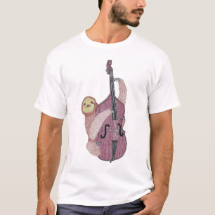 Sloth på bas t shirt