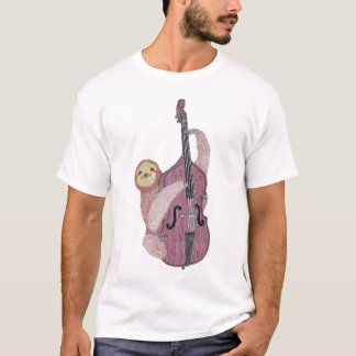 Sloth på bas t shirt