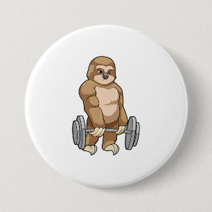 Sloth på Bodybuilding med Barbell Knapp