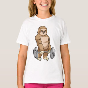 Sloth på Bodybuilding med Barbell T Shirt