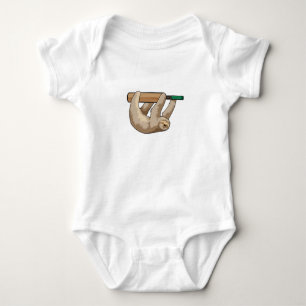 Sloth på Cricket med Cricket fladdermus T Shirt