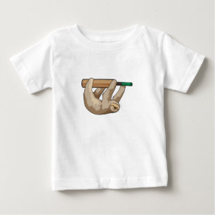 Sloth på Cricket med Cricket fladdermus T Shirt