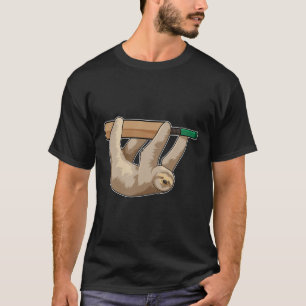 Sloth på Cricket med Cricket fladdermus T Shirt
