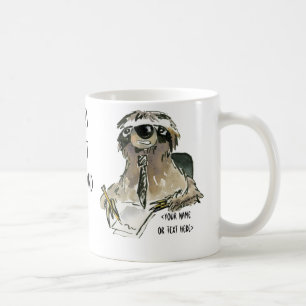 Sloth på muggen för kontorstecknadkaffe kaffemugg