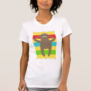 Sloth på stranden t shirt