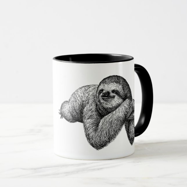 Sloth på träd mugg (Framsida höger)