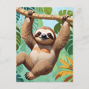 Sloth på Träd Vykort