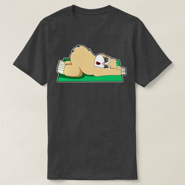 Sloth på Yoga på Yoga mat T Shirt (Design framsida)