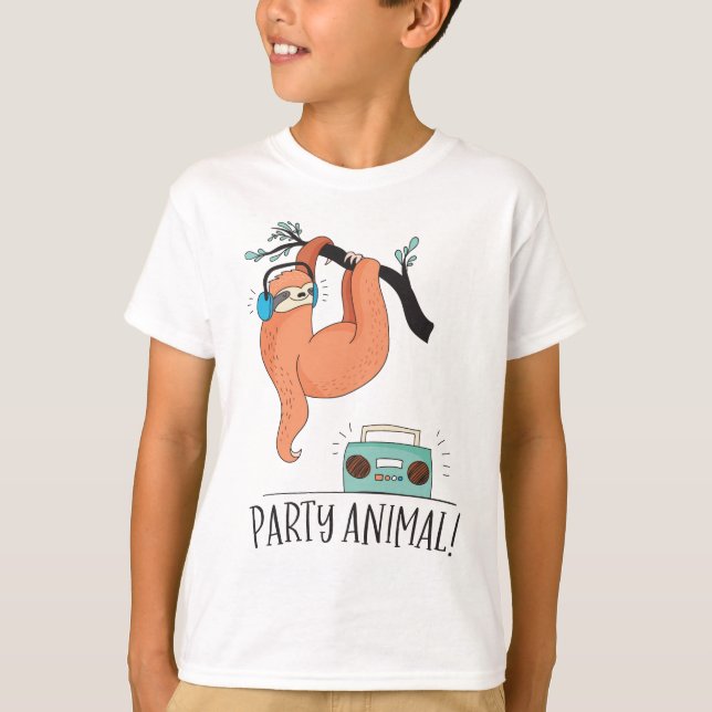 Sloth Party Animal T-shirt (Framsida)