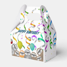 Sloth Party confetti-ballonger Curled Streamers