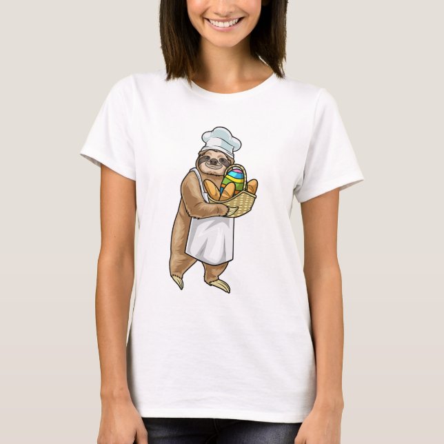 Sloth Påsk Baker T Shirt (Framsida)