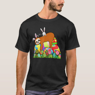 Sloth Påsk Day Bunny Ear Egg Påsk För manar Wome T Shirt