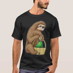 Sloth Påsk Påskägg Basket T Shirt