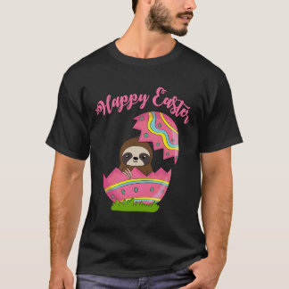 Sloth Påskägg Lycklig Graphic Kids Manar Kvinnor T Shirt