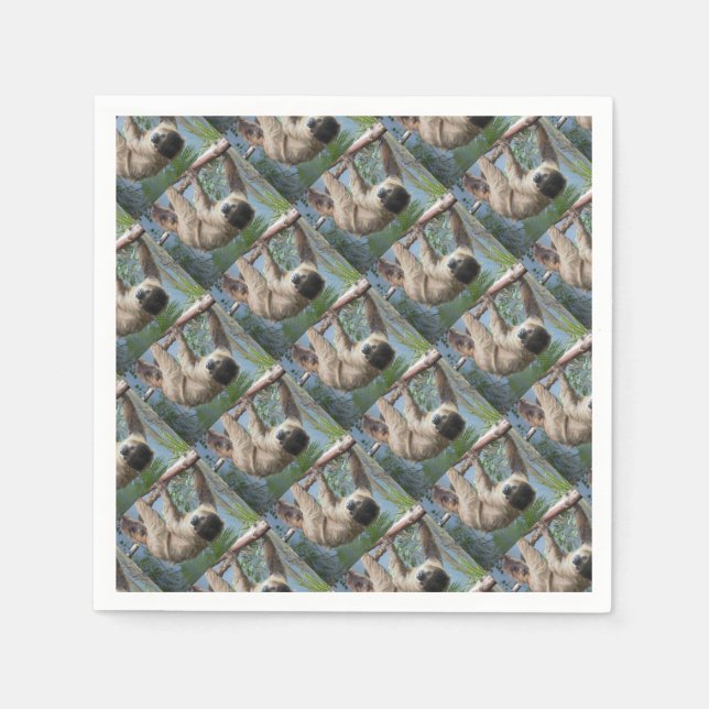 Sloth Photo Pappersservett (Framsidan)