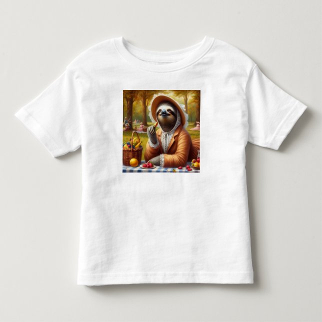 Sloth Picnic T Shirt (Framsida)