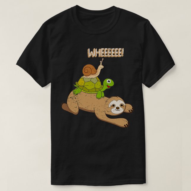 Sloth Pictures Turtle Decor Snail T Shirt (Design framsida)