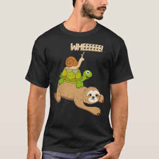 Sloth Pictures Turtle Decor Snail T Shirt