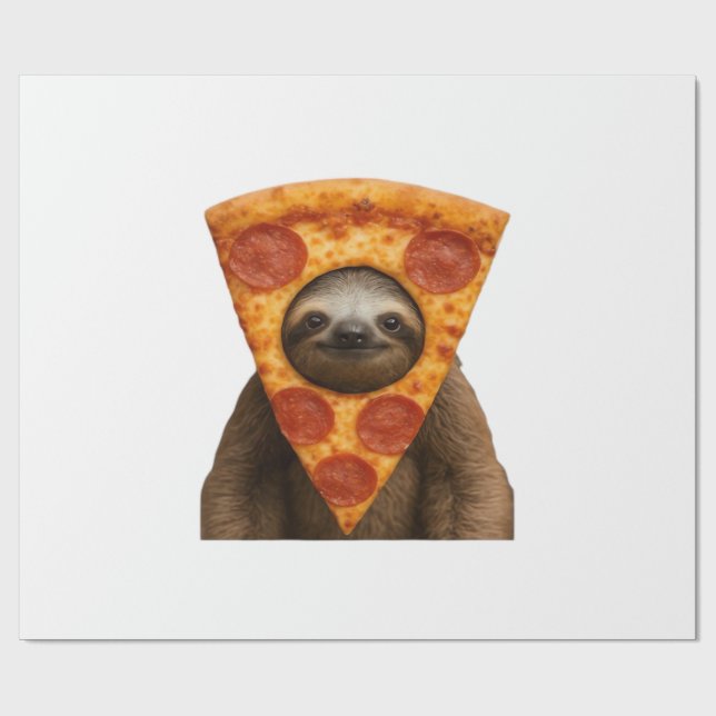 Sloth pizza funny weird prank meme cute happy chri presentpapper (Platt)