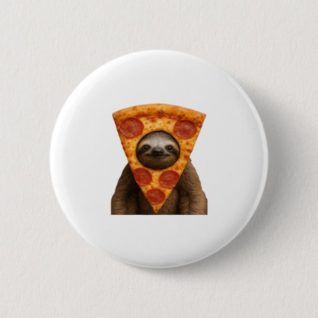 Sloth pizza lustig konstig skojjar meme söt lyckli knapp (Framsida)