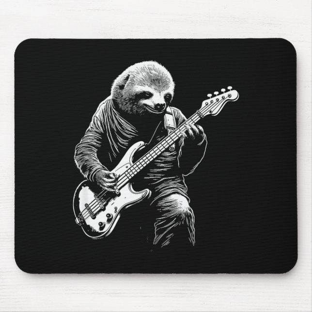 Sloth Playing B Guitar Funny B Player Bist Sloth  Musmatta (Framsidan)