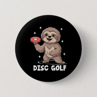 Sloth Playing Disc Golf Player Sports Athlete Game Knapp