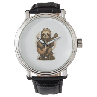 Sloth Playing Guitar Armbandsur