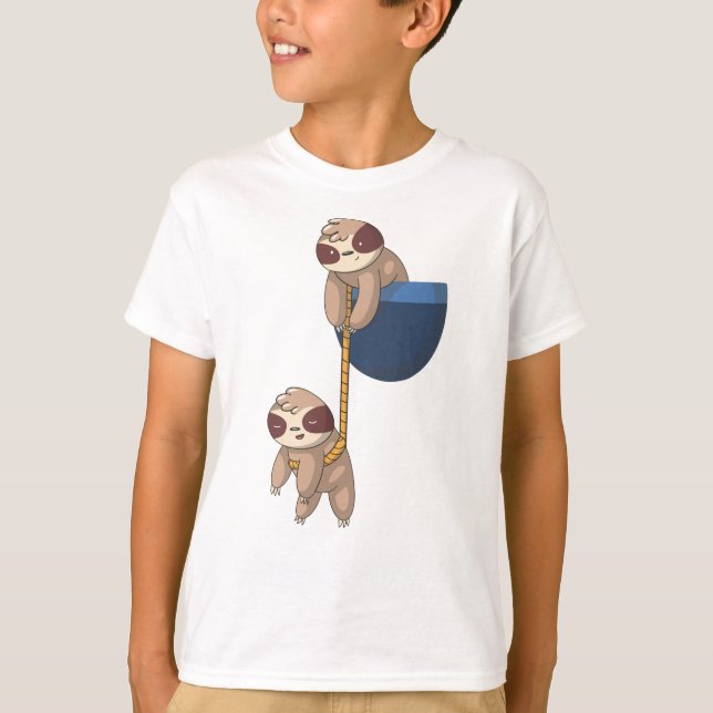 Sloth Pocket T Shirt (Framsida)