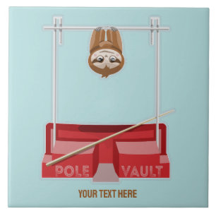 Sloth Pole Vault Athletics Kakelplatta