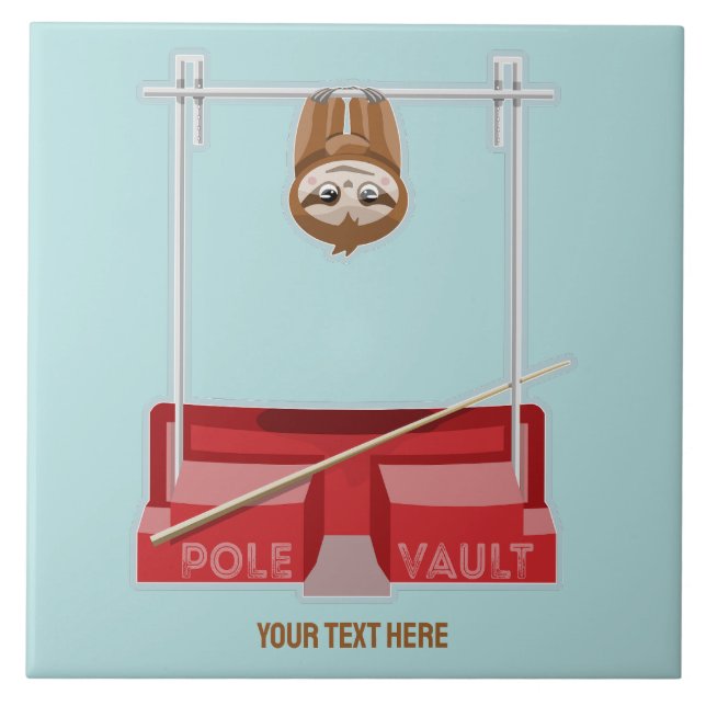 Sloth Pole Vault Athletics Kakelplatta (Framsidan)