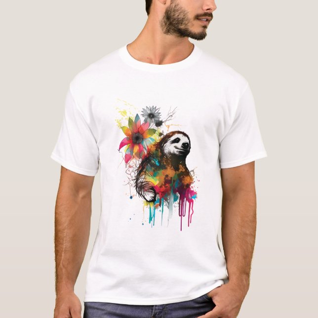 Sloth Power T Shirt (Framsida)