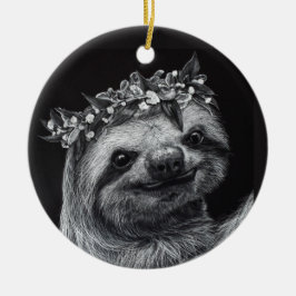 Sloth Princess Julgransprydnad Keramik